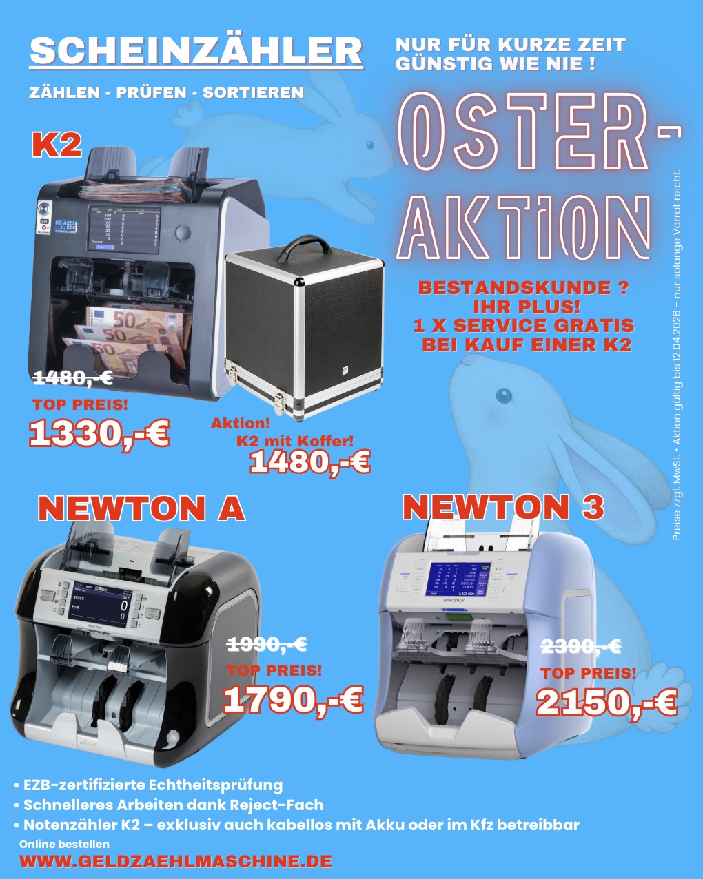 Ostern Geldzählmaschinen-Aktionspreise